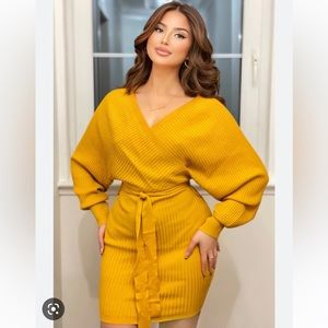 Super flattering boutique sweater dress!